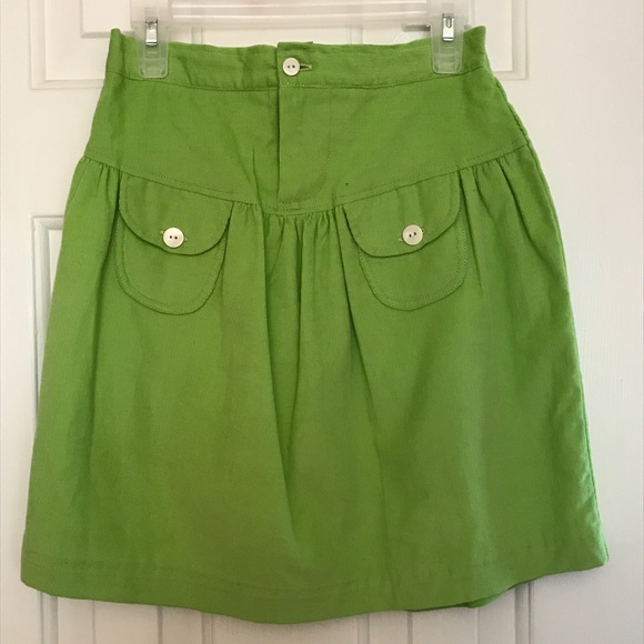 Lime green corduroy girls Skirt - Picture 2 of 3
